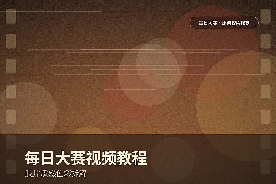 每日大赛视频封面:胶片质感视频教程:一盏台灯拍出旧电影